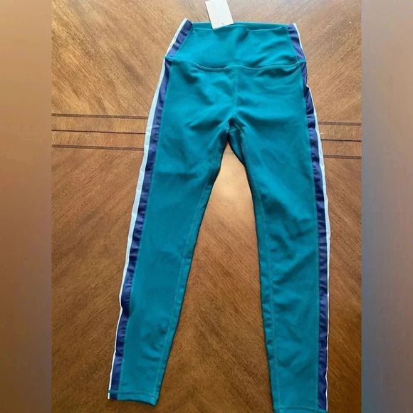 Wilo The Label Women’s Colorblock Ribbed Leggings Gym Workout‎ Pants Green S NWT - Picture 11 of 12